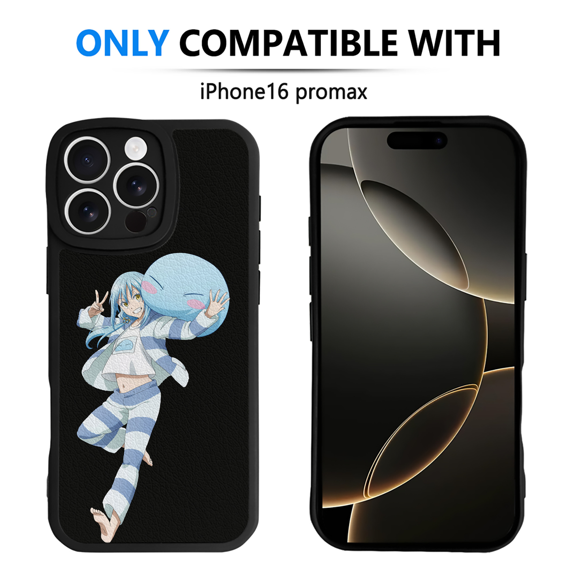 （画像用） 転スラ Regarding Reincarnated to Slime 【iPhone 16シリーズ対応】シリコンスマホケース（レザー調） 材質：シリコン
